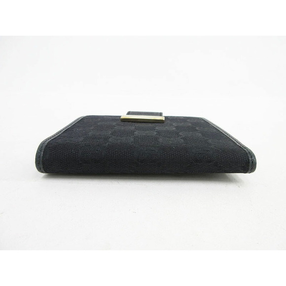 Gucci Double Hook Wallet Black GG Canvas - Picture 3 of 10